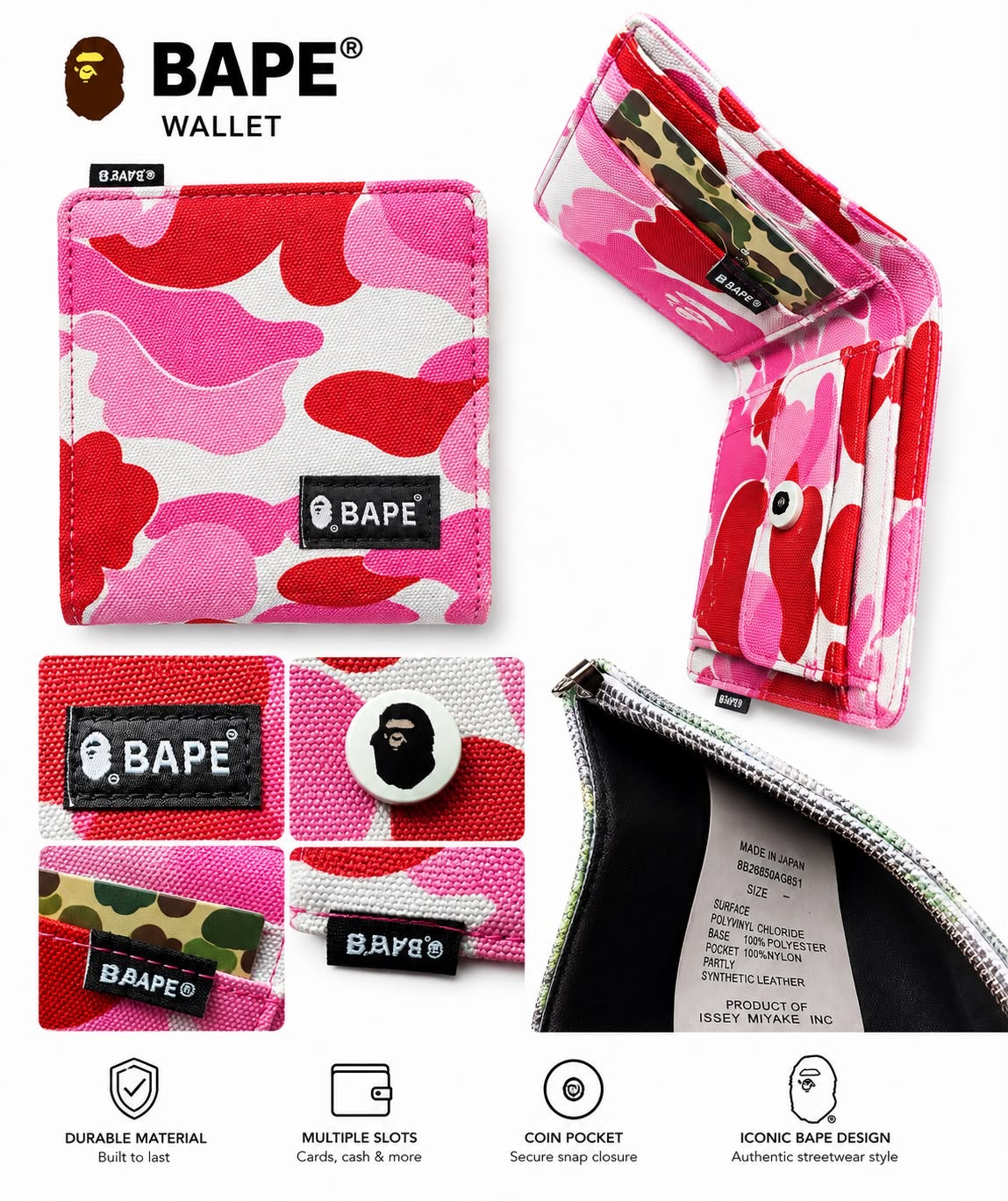 BAPE Classic Camo Bi-Fold Wallet