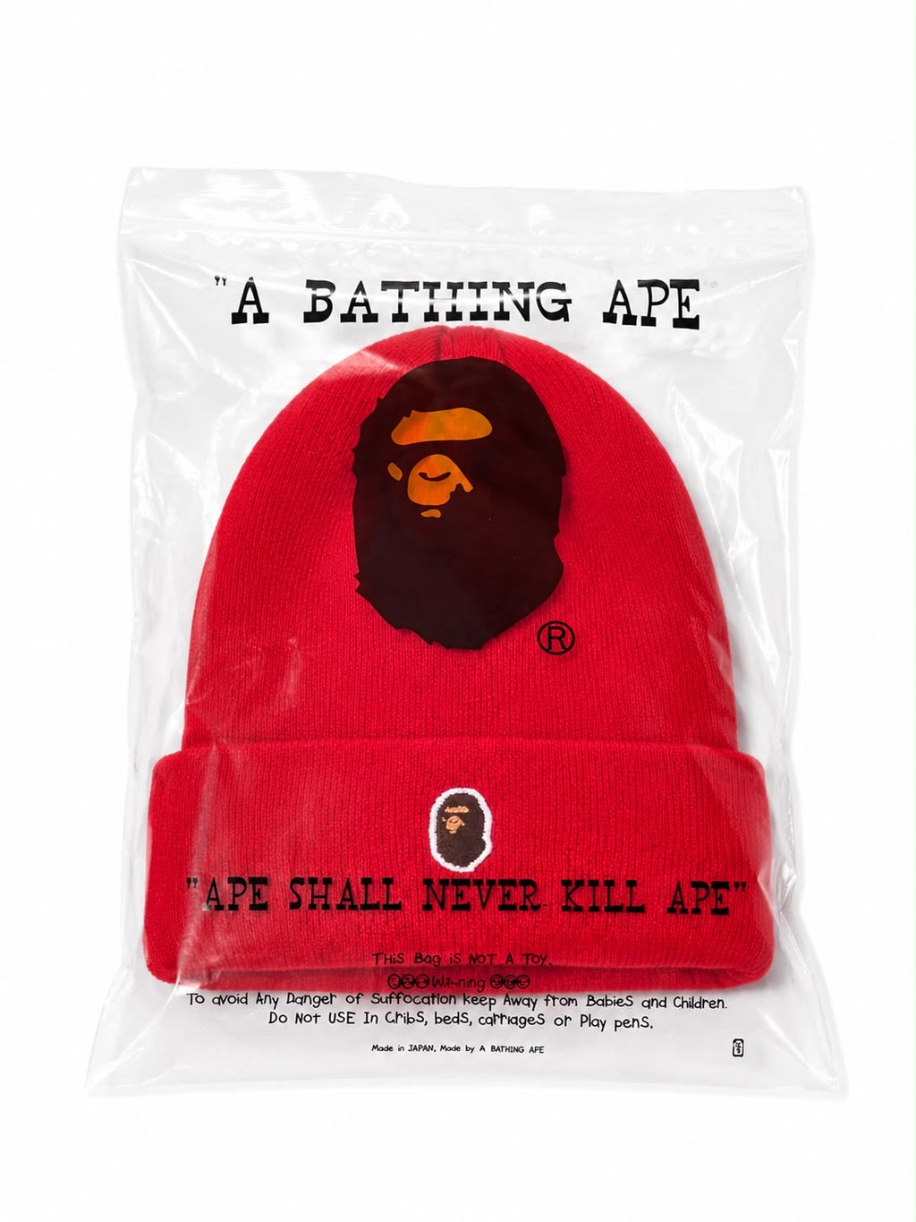 A BATHING APE BEANIE CAP MENS X WOMEN