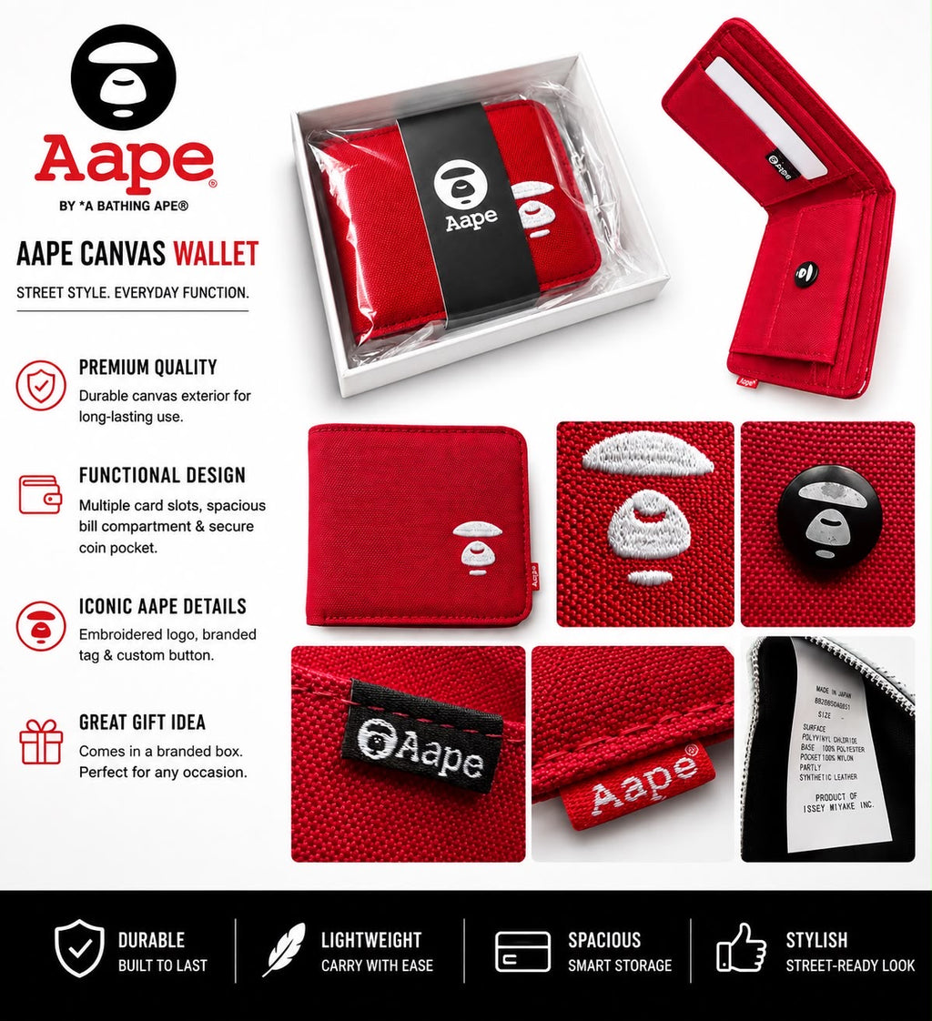 APE BY BATHING APE BI FOLD WALLET