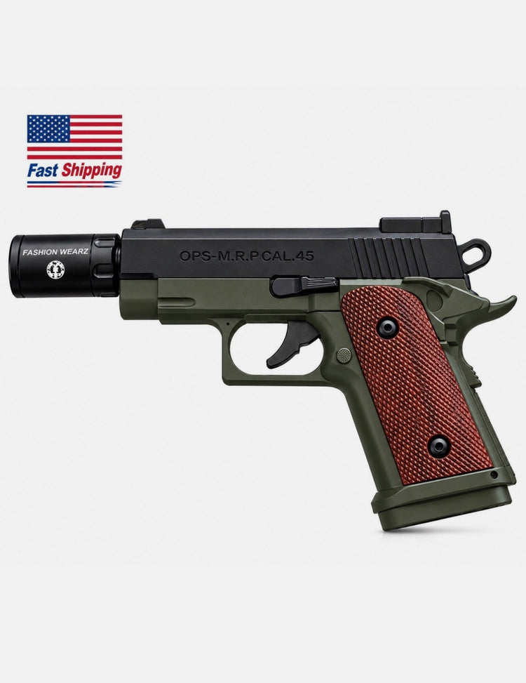 Pistol Shape Full Metal Lighter Gun with wooden and other accessories. OEM New Design. Guaranteed 10 Years.
