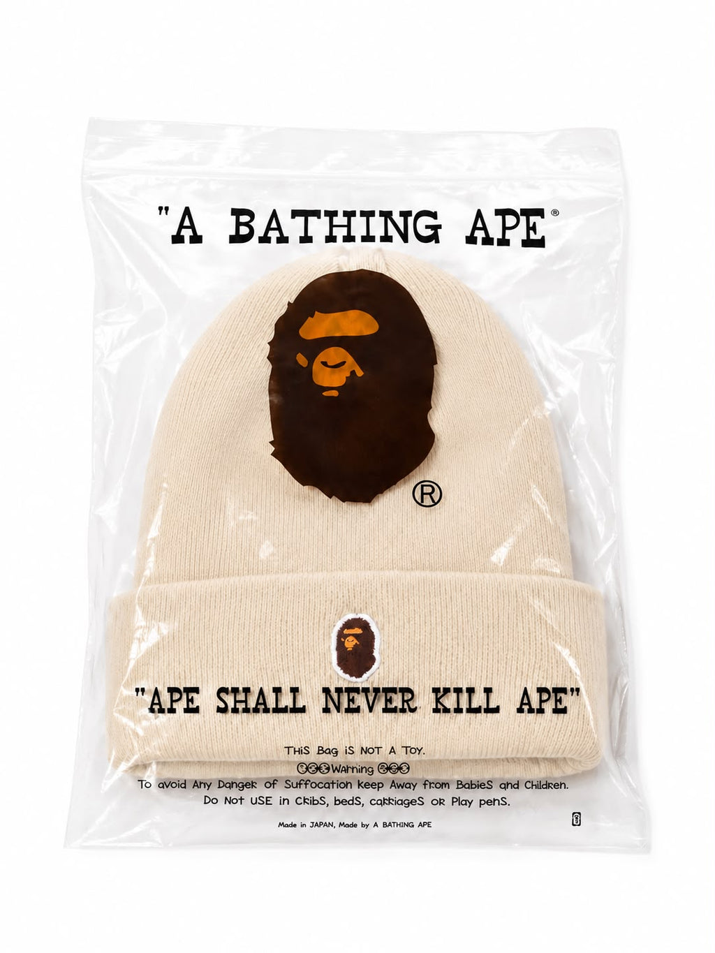 A BATHING APE BEANIE CAP MENS X WOMEN
