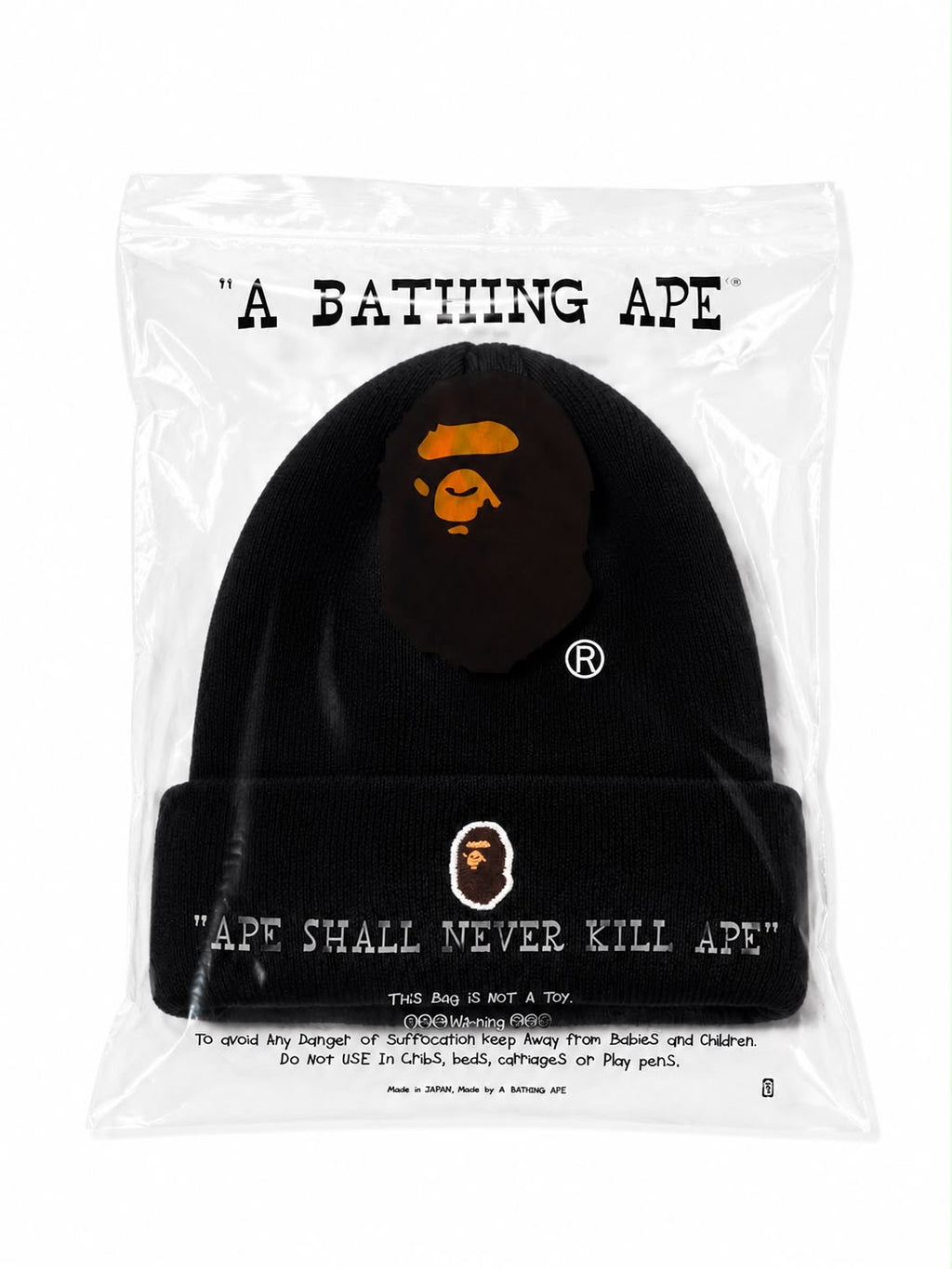 A BATHING APE BEANIE CAP MENS X WOMEN