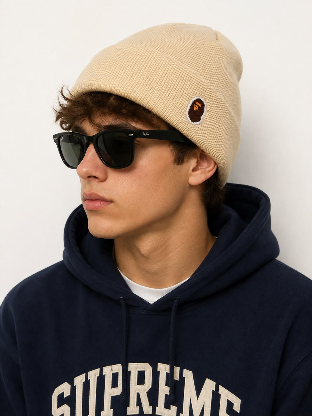 A BATHING APE BEANIE CAP MENS X WOMEN