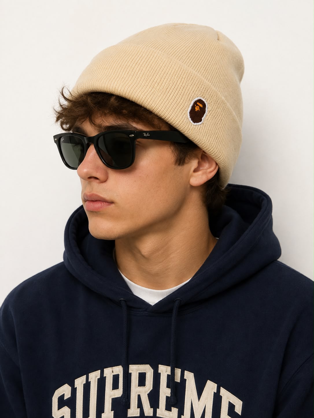 A BATHING APE BEANIE CAP MENS X WOMEN