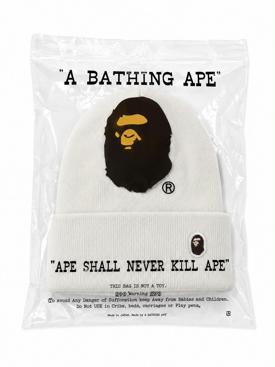 A BATHING APE BEANIE CAP MENS X WOMEN